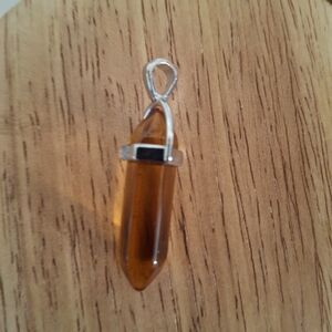 Amber Crystal Pendant